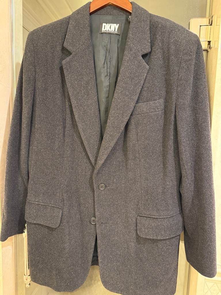 Dkny Charcoal Two-Button Wool Sport Coat